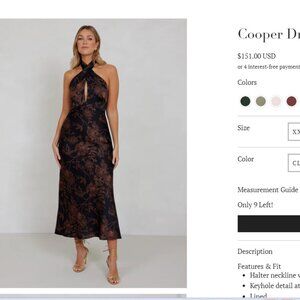 Park & Fifth Cooper Dress in Clove - Size small